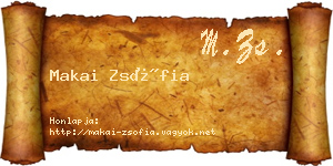Makai Zsófia névjegykártya