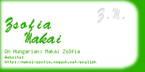 zsofia makai business card