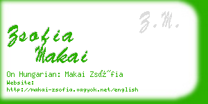 zsofia makai business card